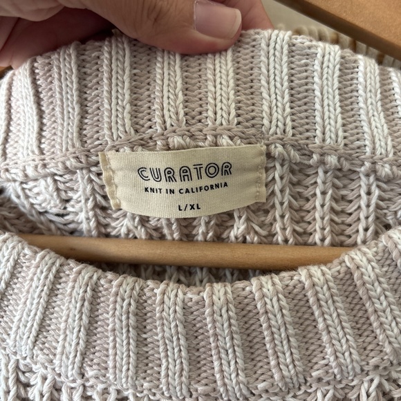 Curator organic cotton sweater in biscuit - Picture 2 of 4